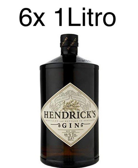 (6 BOTTIGLIE) William Grant & Sons - Gin Hendrick' s - 100cl - 1 Litro