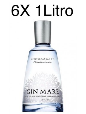 (6 BOTTIGLIE) Gin Mare - Mediterranean Gin - Colecciòn de Autor - 100cl - 1 Litro