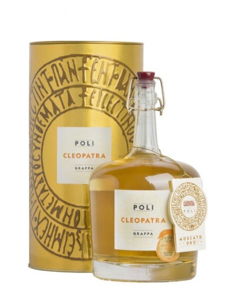 Poli - Cleopatra - Grappa Moscato Oro - Astucciato in metallo - 70cl