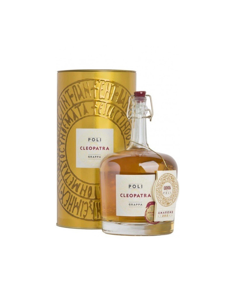 Vendita online Grappa Poli Cleopatra Amarone Oro. Grappa invecchiata online al miglior prezzo. Shop online grappe distilleria Po