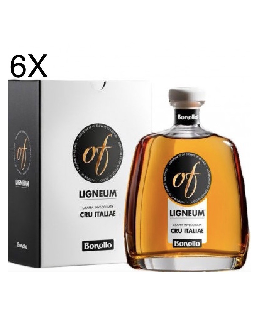 Vendita online Grappa Of BONOLLO Cru Italiae, linea Ligneum, elevata in legno di rovere invecchiato. Shop on line grappa Cru vig