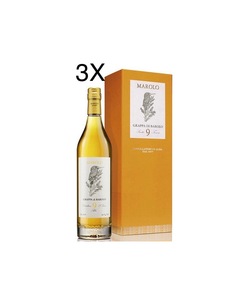 (3 BOTTIGLIE) Marolo - Grappa di Barolo - 9 Anni - 70cl