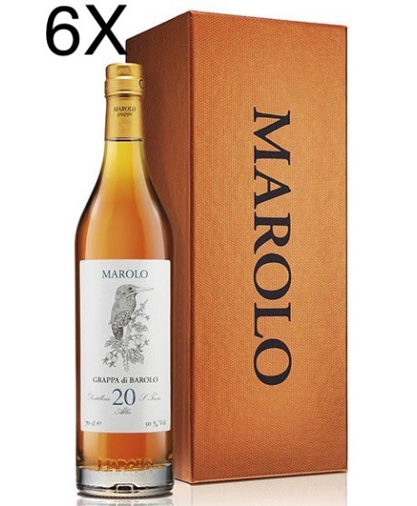 (6 BOTTLES) Marolo - Grappa Barolo - 20 Years - 70cl