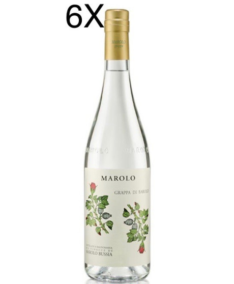 (6 BOTTLES) Marolo - Grappa Barolo - Bussia - White Grappa - 70cl