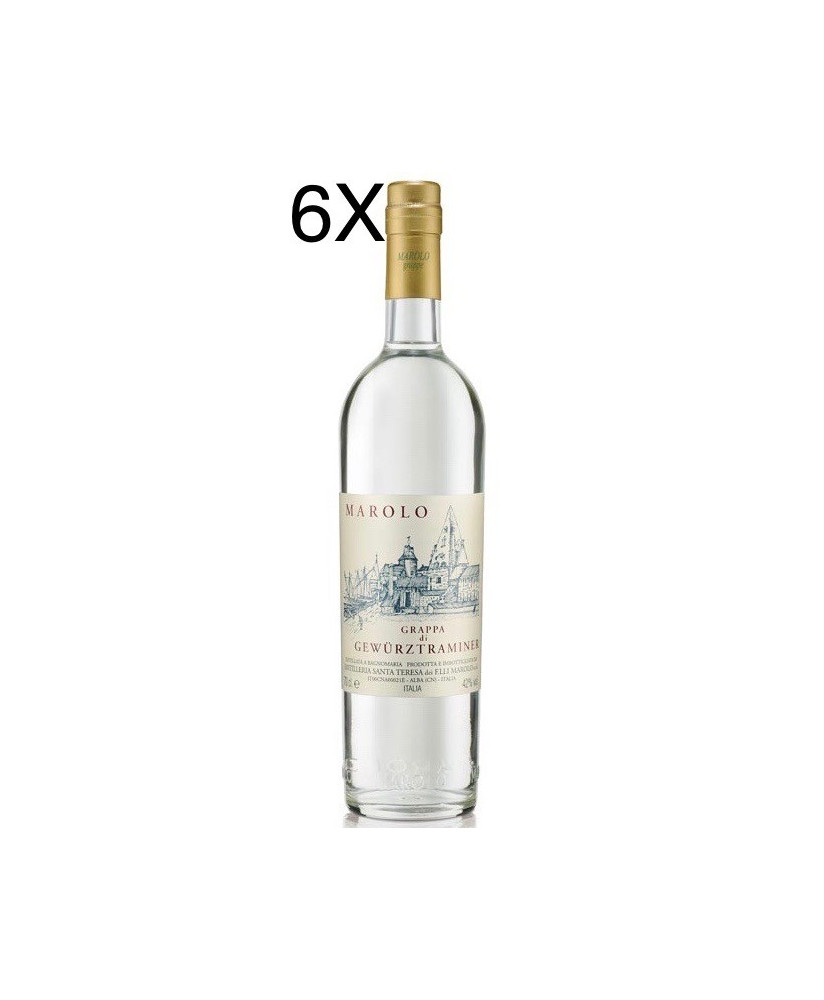 (6 BOTTIGLIE) Marolo - Grappa di Gewürztraminer - 70cl