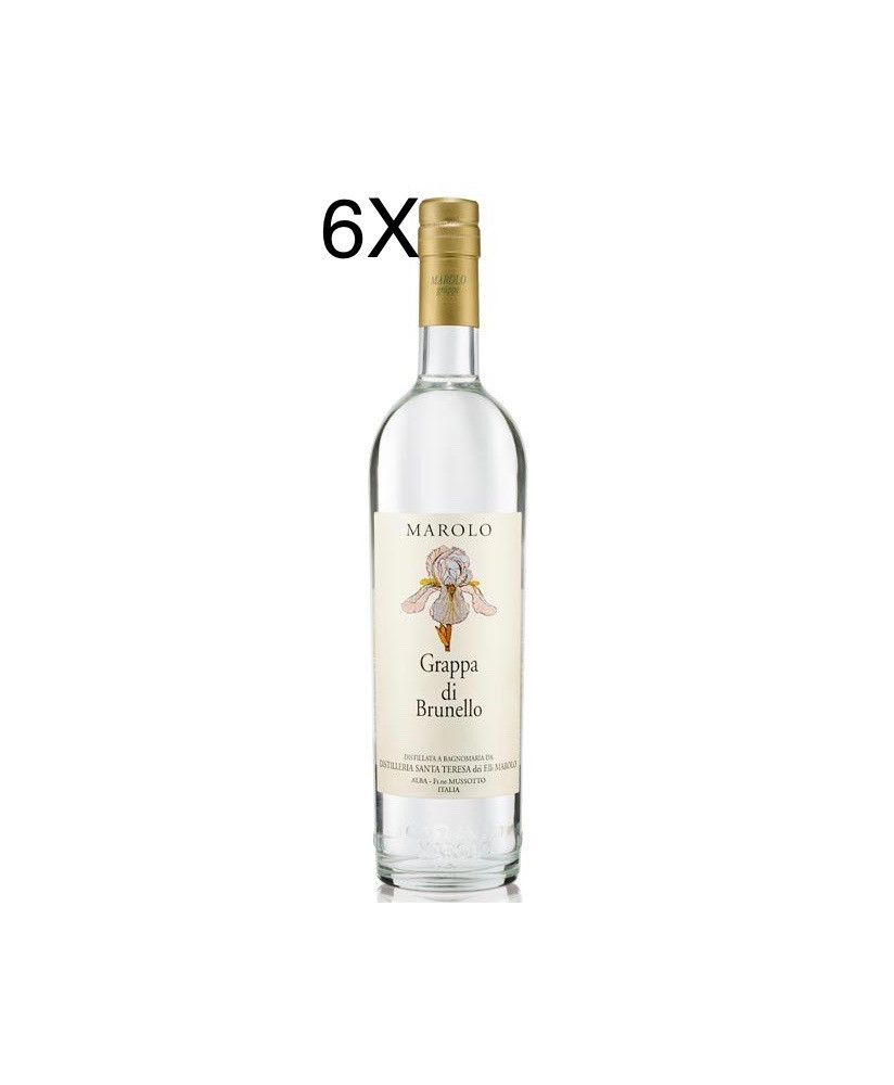 (6 BOTTIGLIE) Marolo - Grappa di Brunello di Montalcino - 70cl