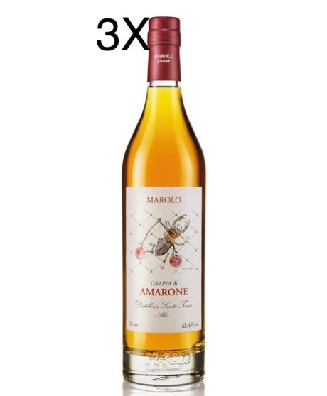 (3 BOTTIGLIE) Marolo - Grappa di Amarone - 70cl