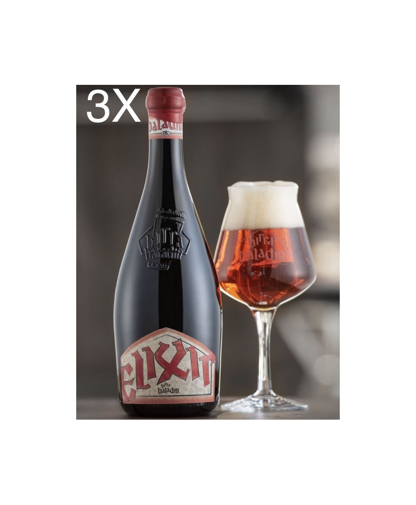 (3 BOTTIGLIE) Baladin - Elixir - Birra Ambrata Doppio Malto - 75cl