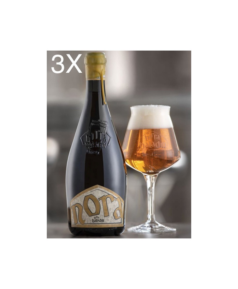 (3 BOTTIGLIE) Baladin - Nora - Birra Egizia  Doppio Malto - 75cl