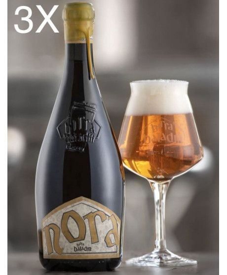 (3 BOTTIGLIE) Baladin - Nora - Birra Egizia  Doppio Malto - 75cl