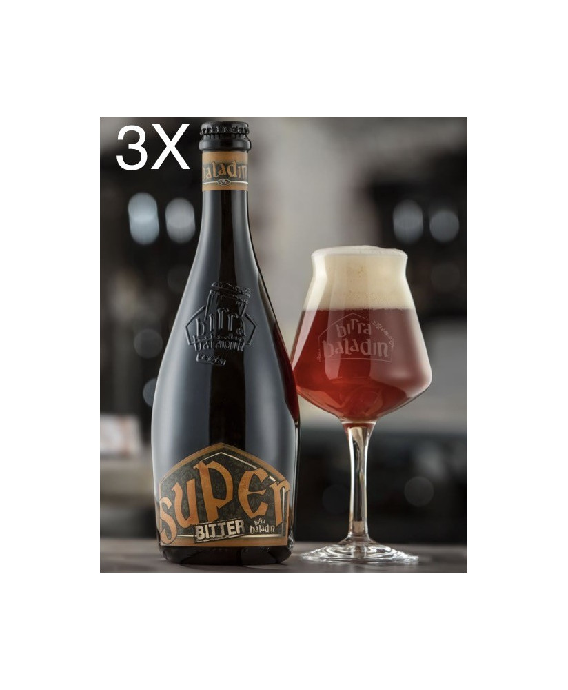 (3 BOTTIGLIE) Baladin - Super Bitter - Birra Ambrata Doppio Malto - 75cl