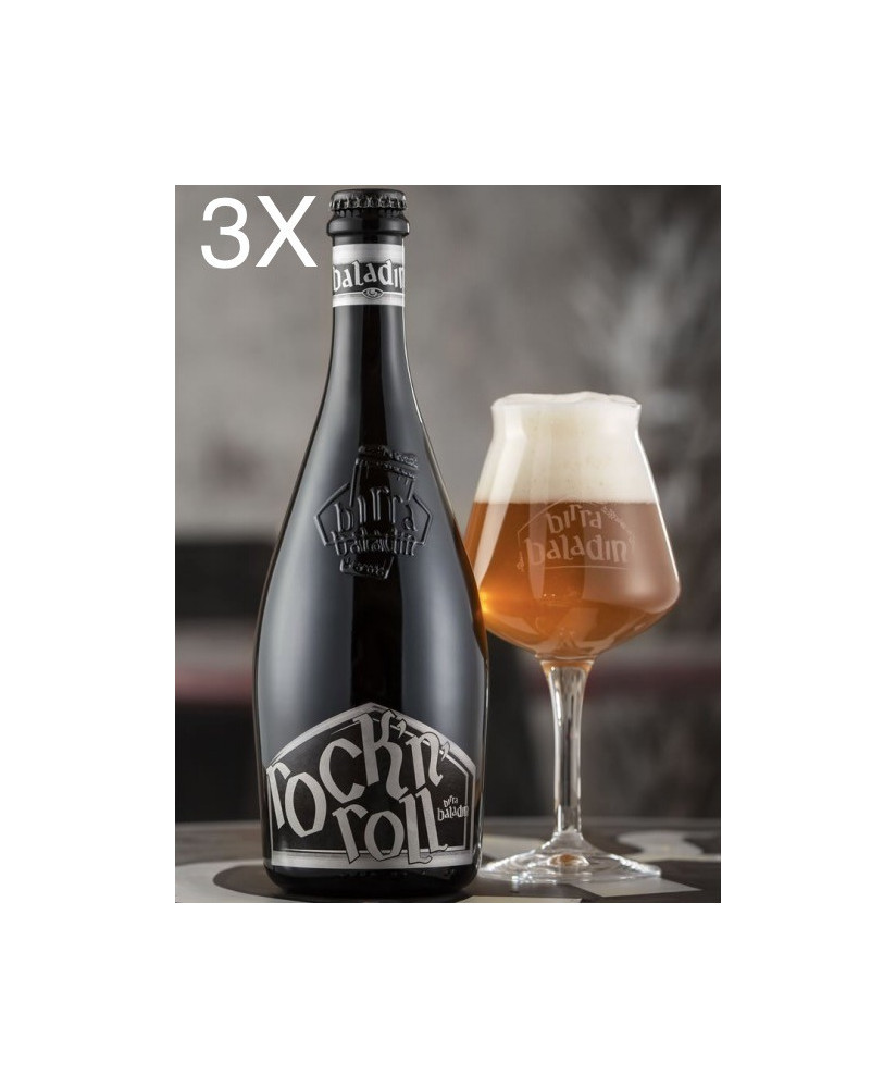 (3 BOTTIGLIE) Baladin - Open Rock'n Roll - Birra Chiara Doppio Malto - 75cl