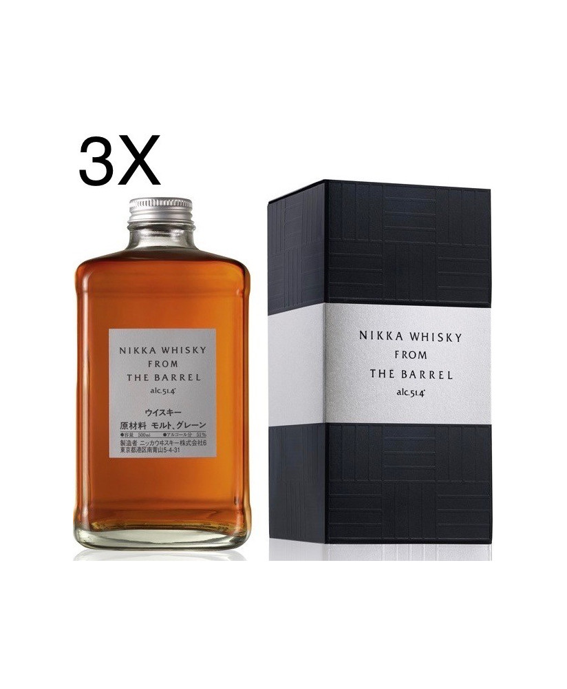 (3 BOTTLES) Nikka - From the Barrel - Double Matured Blended Whisky - 50cl