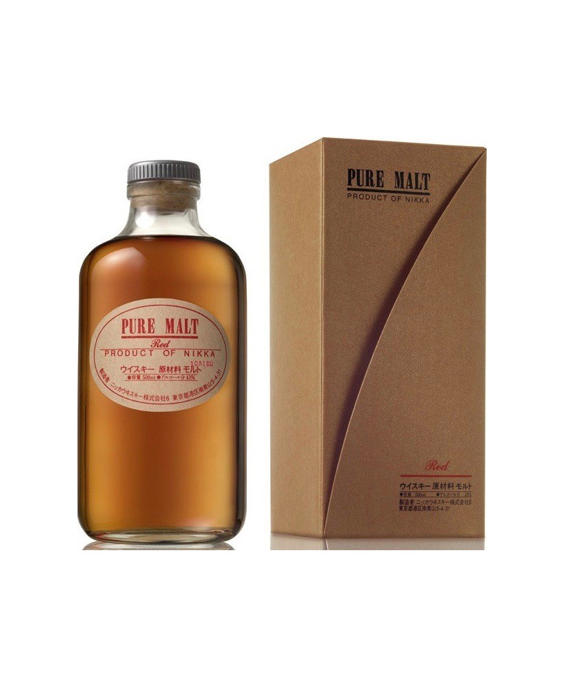 Whiskey Nikka Pure Malt Red, Japanese Distillery, Blended Whiskey Yoichi and Myagikyo, shop online best price