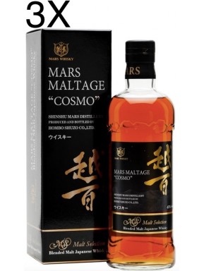 (3 BOTTIGLIE) Hombo Shuzo - Mars Maltage "Cosmo" - Blended Malt Whisky - 70cl - Astucciato