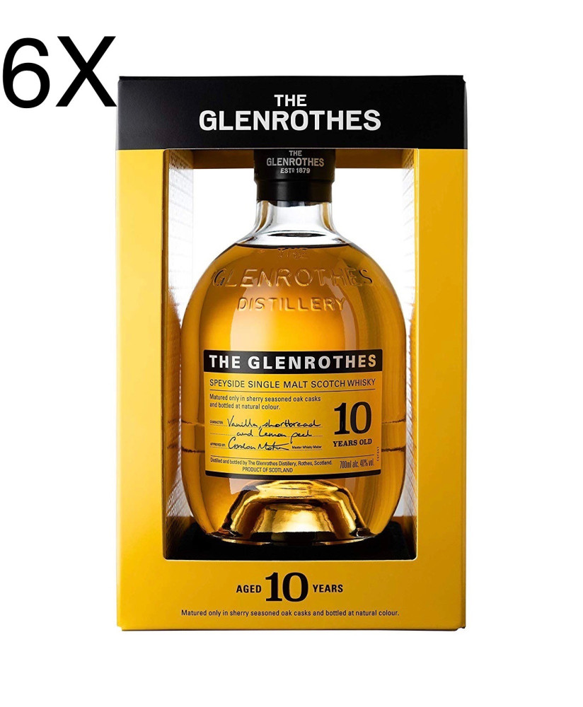 (6 BOTTIGLIE) The Glenrothes - 10 Year Old - Single Malt Whisky - 70cl - Astucciato