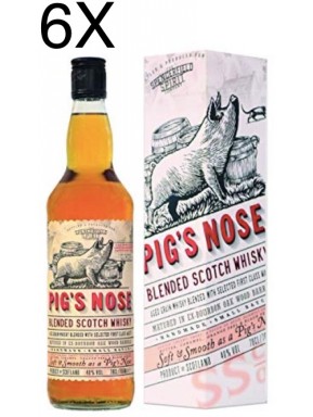 (6 BOTTLES) Spencerfield - Pig's nose - Blended Scotch Whisky - 70cl 