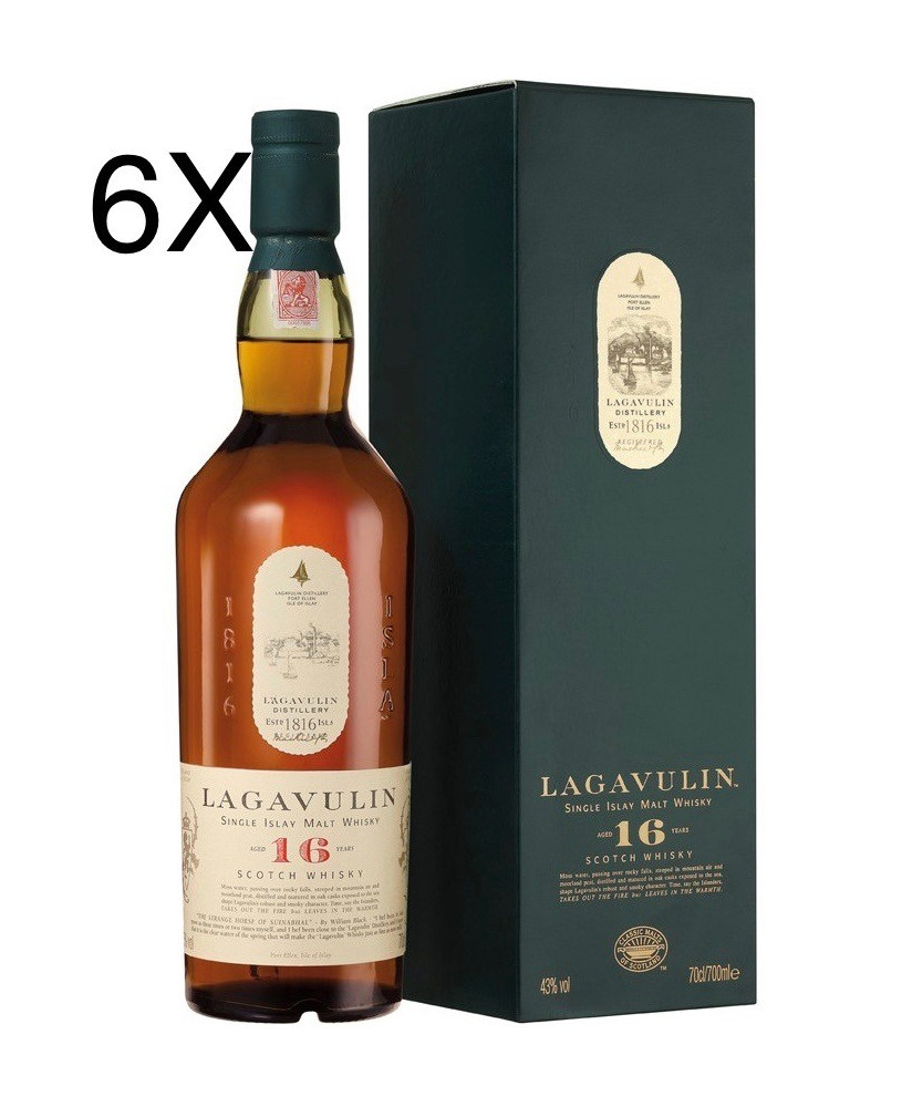 (6 BOTTIGLIE) Lagavulin - Islay Single Malt - 16 anni - 70cl