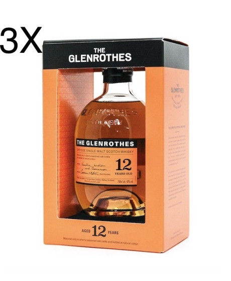 (3 BOTTLES) The Glenrothes - 12 Year Old - Single Malt Whisky - 70cl