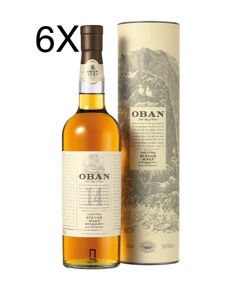 (6 BOTTLES) Oban - West Highland Single Malt - 14 years - 70cl