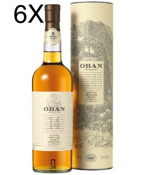 (6 BOTTLES) Oban - West Highland Single Malt - 14 years - 70cl