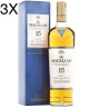 (3 BOTTLES) Macallan - Highland Single Malt - 15 years - 70cl