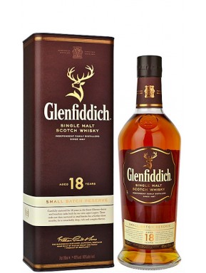 Glenfiddich - Single Malt Scotch Whisky - 18 anni - 70cl - Astucciato