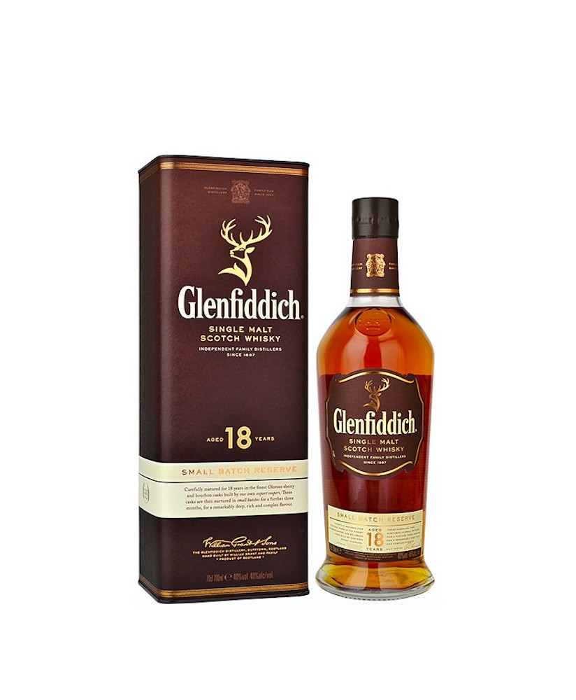 Glenfiddich - Single Malt Scotch Whisky - 18 anni - 70cl - Astucciato