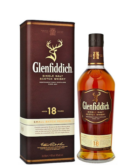 Glenfiddich - Single Malt Scotch Whisky - 18 anni - 70cl - Astucciato