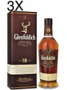 (3 BOTTIGLIE) Glenfiddich - Single Malt Scotch Whisky - 18 anni - 70cl - Astucciato