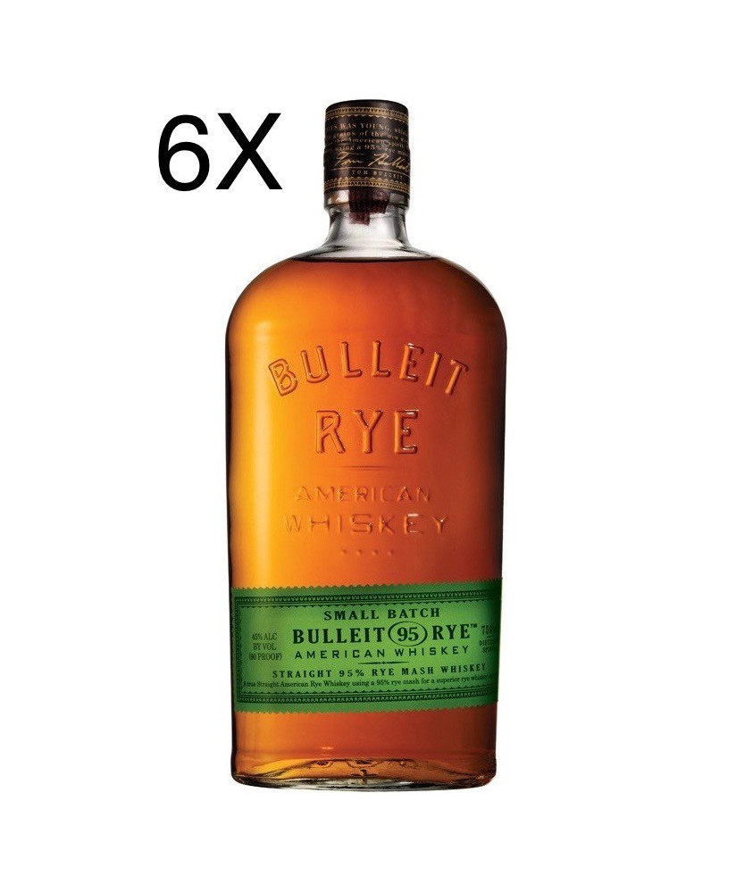 Vendita online Bourbon Bulleit Rye, prodotto con il 95% si segale. Miglior prezzo on line Whisky Bulleit Rye 95
