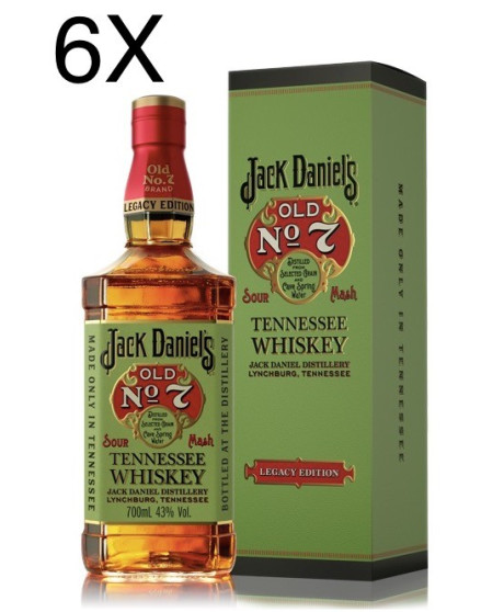 (6 BOTTLES) Jack Daniel's - Old No. 7 - Legacy Edition - Tennessee Whisky - Gift Box - 70cl