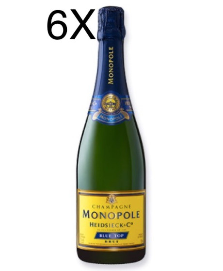 (6 BOTTLES) Heidsieck & Co - Monopole - Blue Top - Brut - Champagne - 75cl 