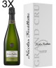 (3 BOTTLES) Nicolas Feuillatte - Grand Cru Chardonnay Vintage 2011 - Blanc de Blancs - Champagne - 75cl - Gift Box