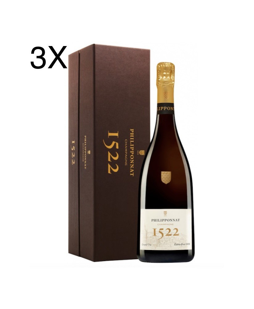 (3 BOTTLES) Philipponnat - Cuvée 1522 - Millesimato 2014 - Champagne - 75cl