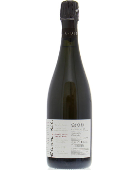 Online sale Champagne Jacques Selosse Lieux Dits Extra Brut Premier Cru Blanc de Noirs Mareuil Sour Ay Sous Le Mont. Online sale Champagne Jacques Selosse Lieux Dits Extra Brut Premier Cru Blanc de Noirs Mareuil Sour Ay Sous Le Mont.