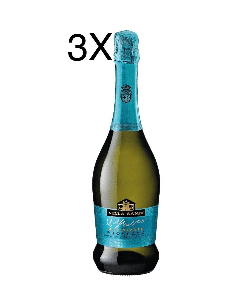 (3 BOTTLES) Villa Sandi - Extra Dry Millesimato 2021 - Il Fresco - Prosecco DOC - 75cl