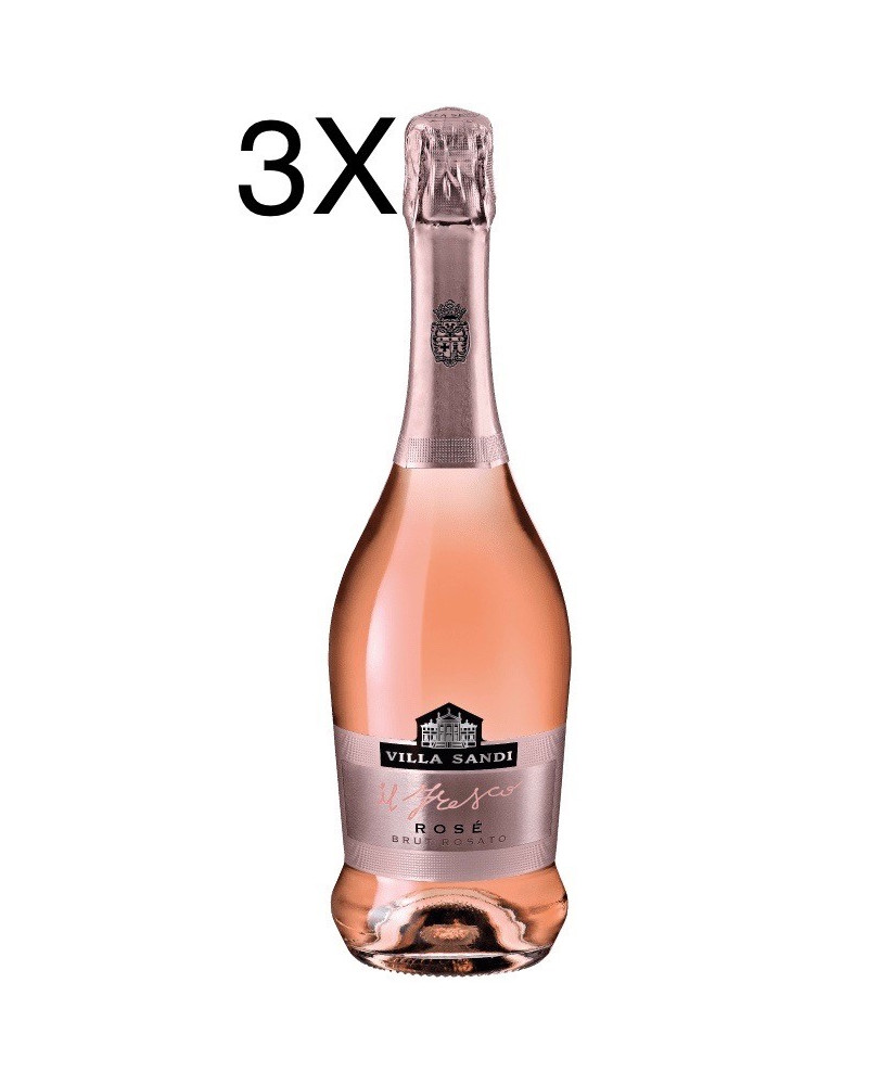 (3 BOTTLES) Villa Sandi - Rosé - Brut Rosato - Il Fresco - Vino Spumante - 75cl