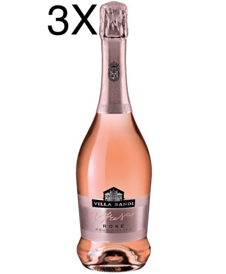 (3 BOTTLES) Villa Sandi - Rosé - Brut Rosato - Il Fresco - Vino Spumante - 75cl