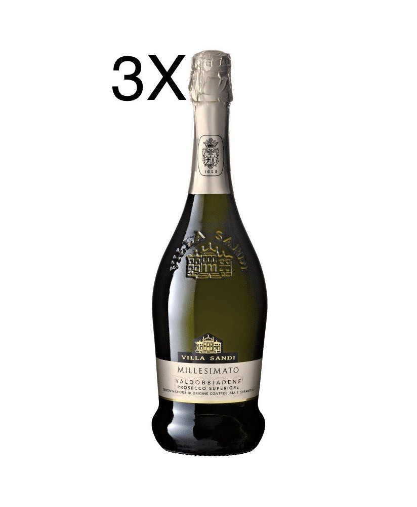 (3 BOTTIGLIE) Villa Sandi - Brut Millesimato 2023 - Valdobbiadene Prosecco Superiore DOCG - 75cl