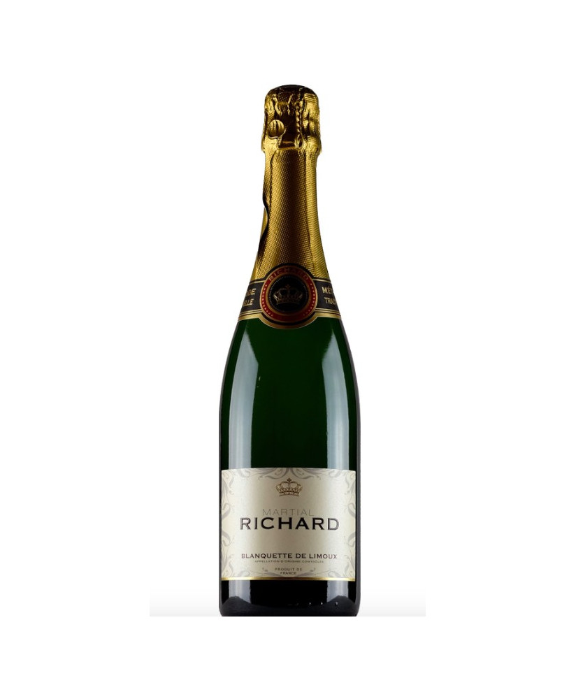 Blanquette de Limoux online sale - Brut Martial Richard AOC. Shop on line French Blanquette, soft sparkling white wine