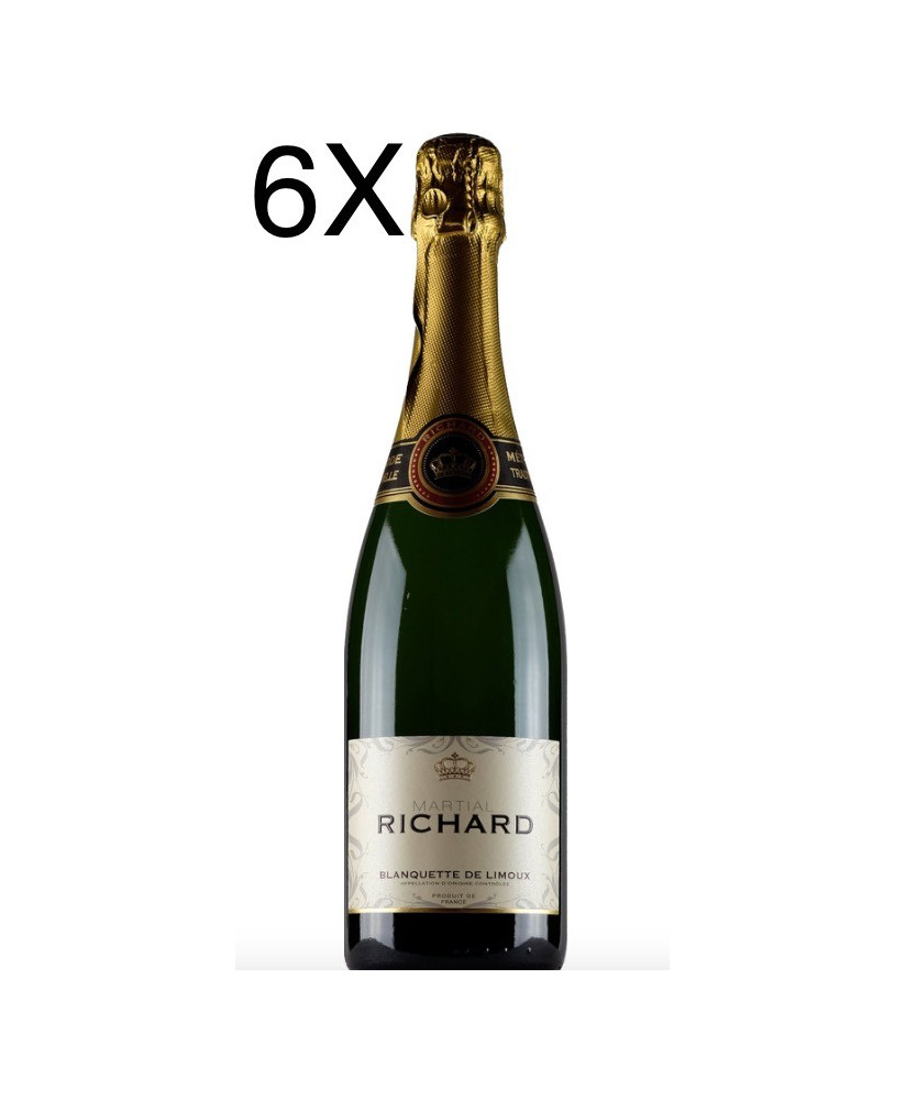 Blanquette de Limoux online sale - Brut Martial Richard AOC. Shop on line French Blanquette, soft sparkling white wine