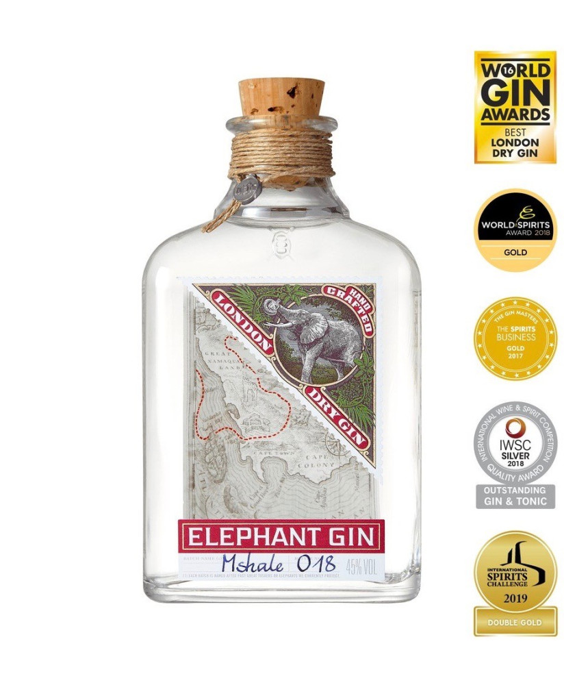 Vendita online Gin Elephant, London Dry Gin prodotto in germania con ricercati ingredienti botanici Africani