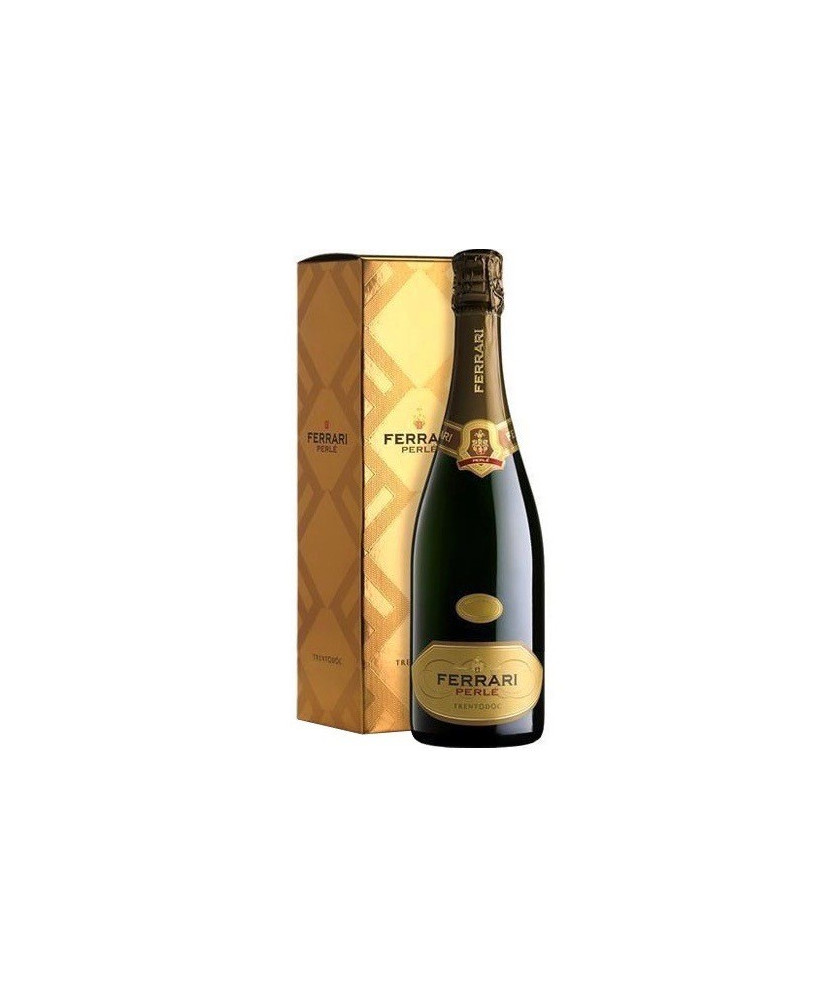 Vendita online Ferrari Perlè Astucciato. Shop on line Ferrari Perlè Brut Trento Doc, vino bianco frizzante del trentino. Spumant