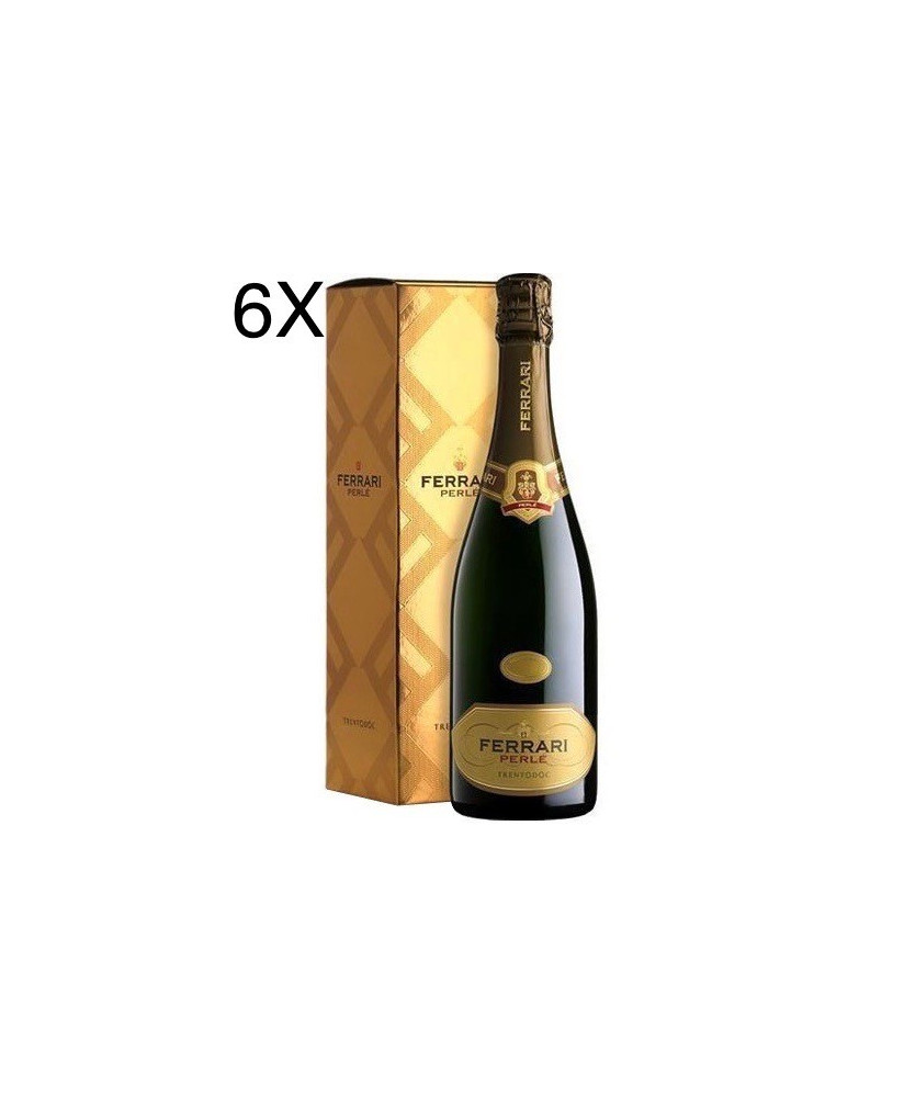 (6 BOTTLES) Ferrari - Perlè 2018 - Trento DOC - 75cl - Gift Box