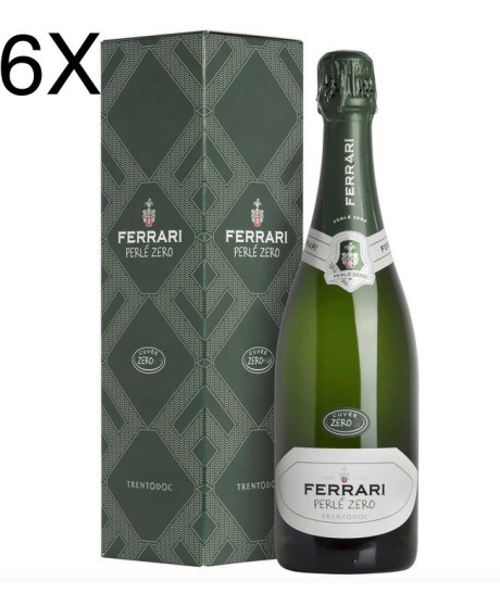 (6 BOTTLES) Ferrari - Perlè Zero - Cuvee Zero 2016 - Trento DOC - Gift box