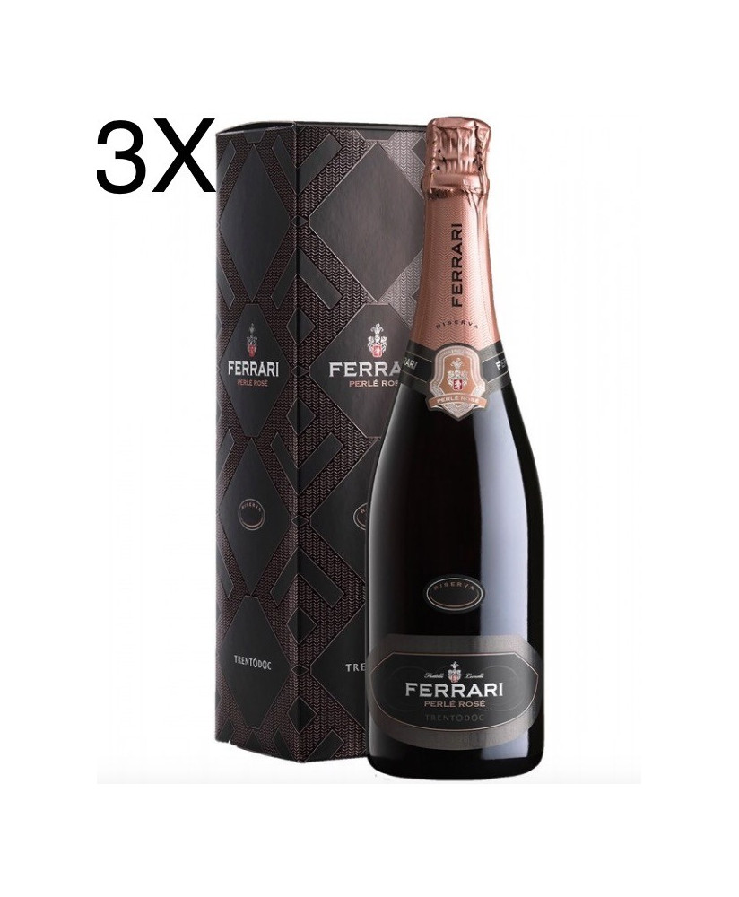 (3 BOTTIGLIE) Ferrari - Perlè Rosé 2016 - Trento DOC - 75cl