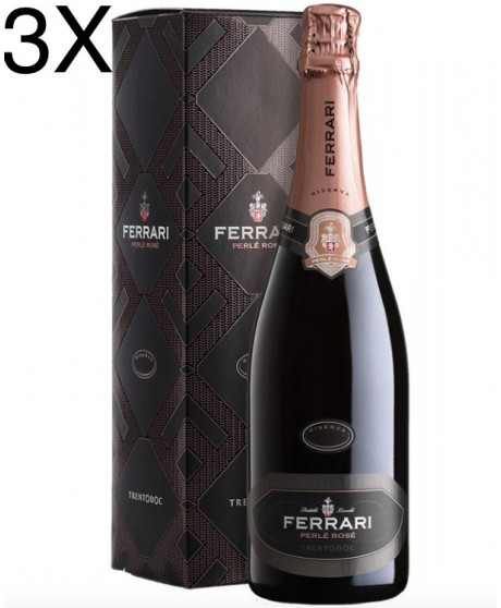 (3 BOTTIGLIE) Ferrari - Perlè Rosé 2016 - Trento DOC - 75cl