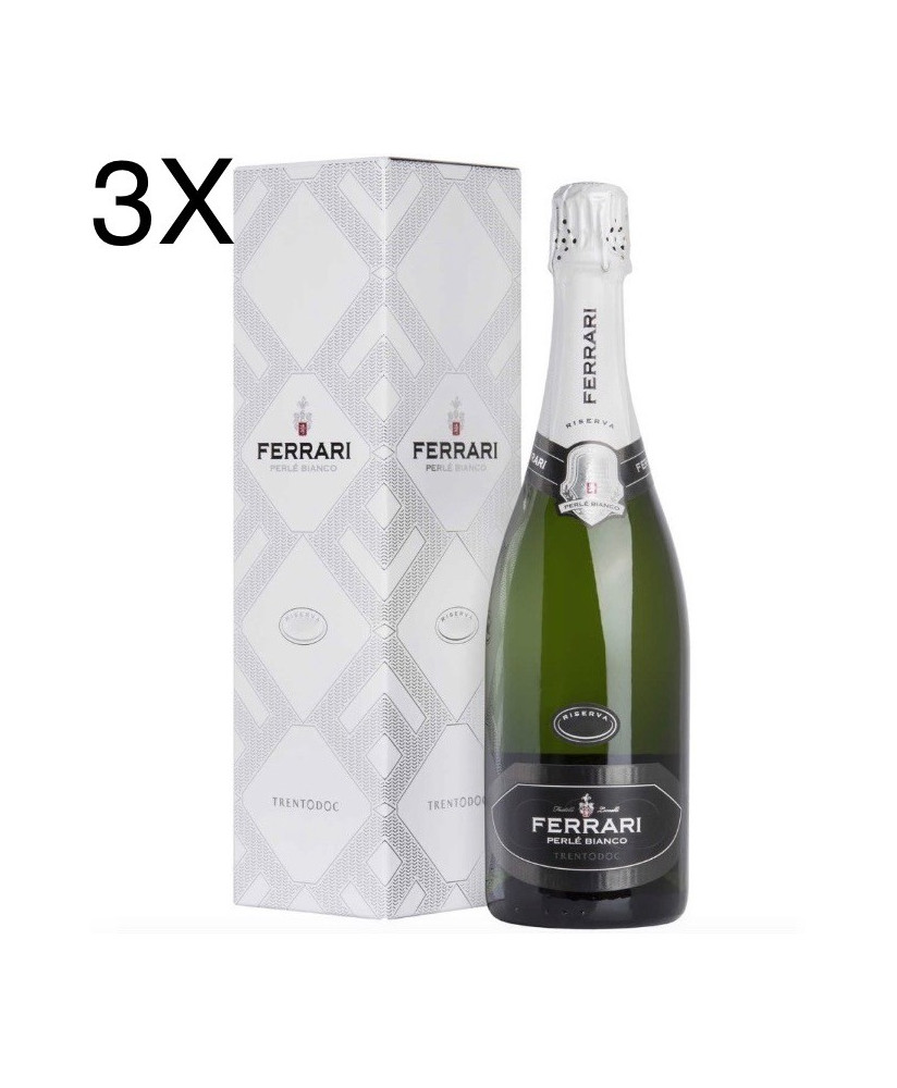 Vendita online Ferrari Perlè Bianco 100% Chardonnay. Shop on-line Ferrari Perlè Blanc de Blancs trento doc