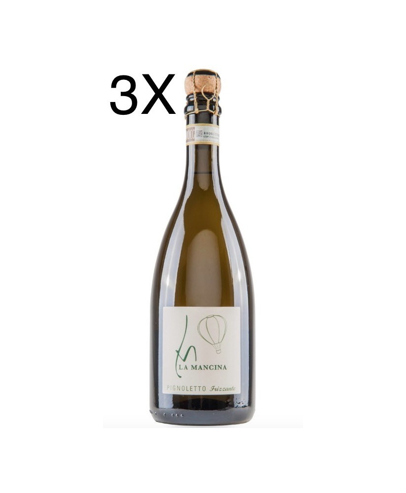 Vendita online Pignoletto La Mancina. Shop on line vino bianco frizzante da tavola colli bolognesi DOCG. Metodo Charmat
